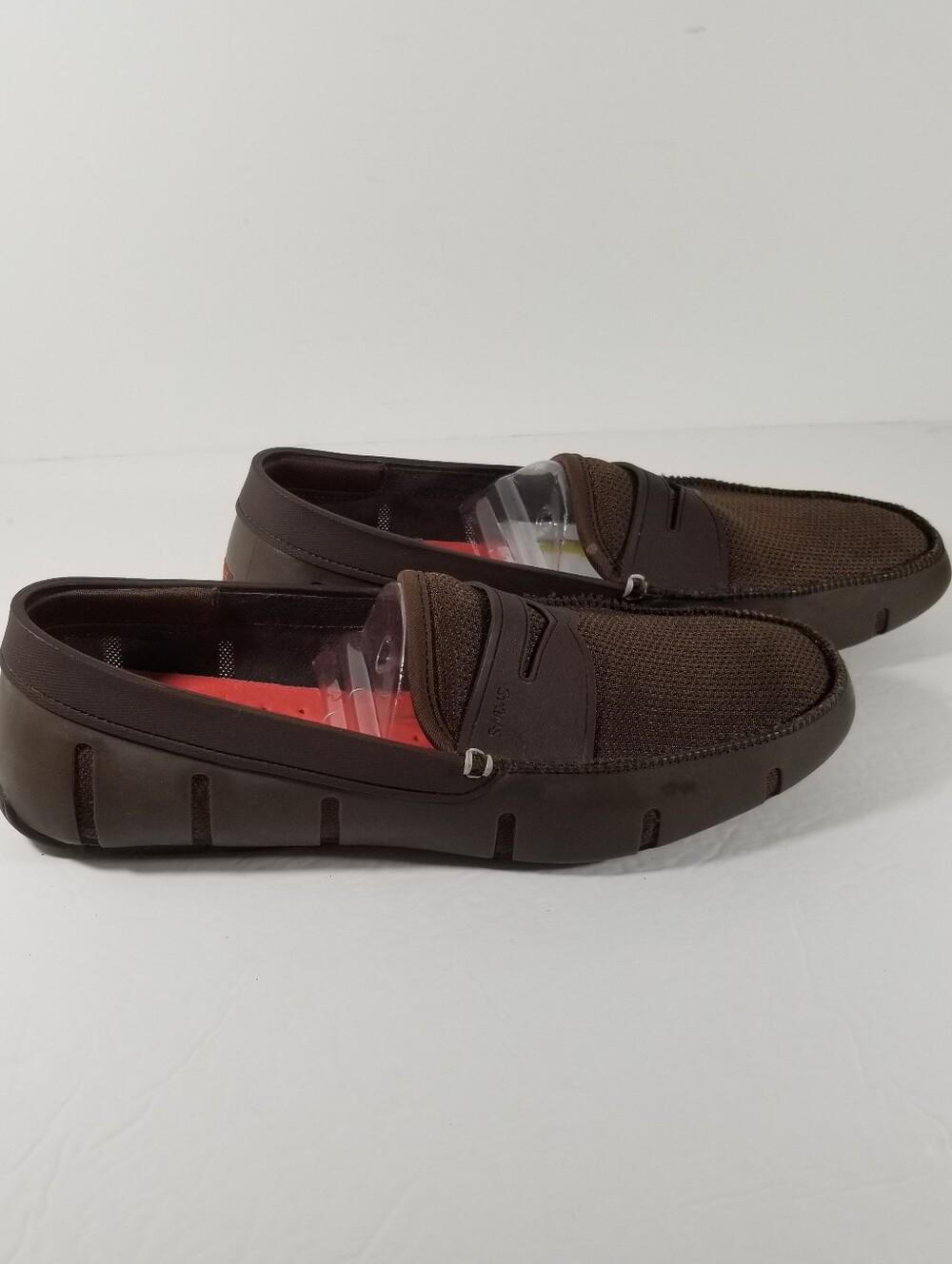 Swims Penny Loafers Men's 11 Brown Mesh Rubber Water Shoes Boat Loafers